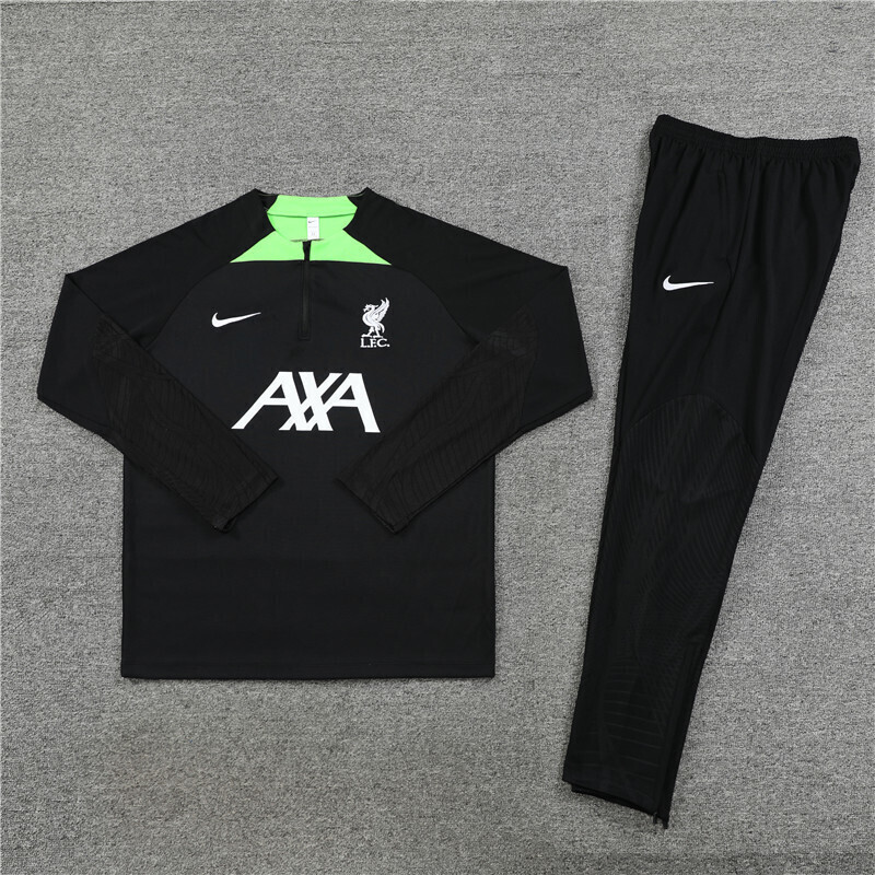 23/24 Liverpool black Half Zip Training Kit (Adult Kids Kit)