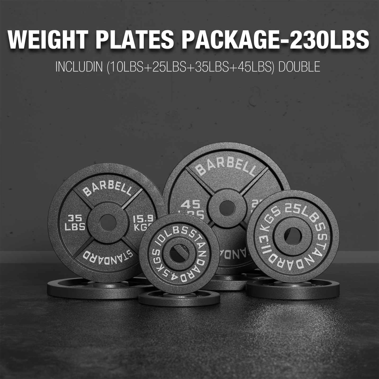 2inch Weightlifting plate for barbells, with enhanced grip, suitable for strength training and weightlifting