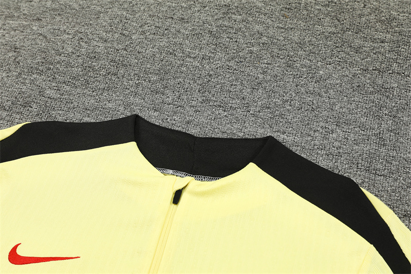 24/25 Liverpool light yellow Half Zip Training Kit (Adult Kids Kit)