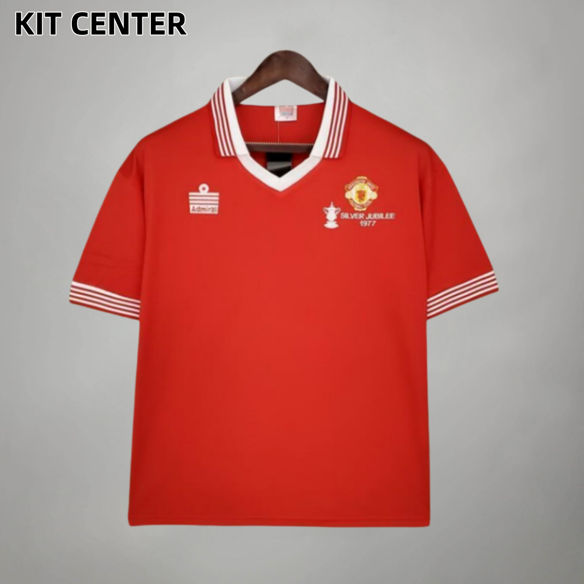 1977 Manchester United home  retro football jersey