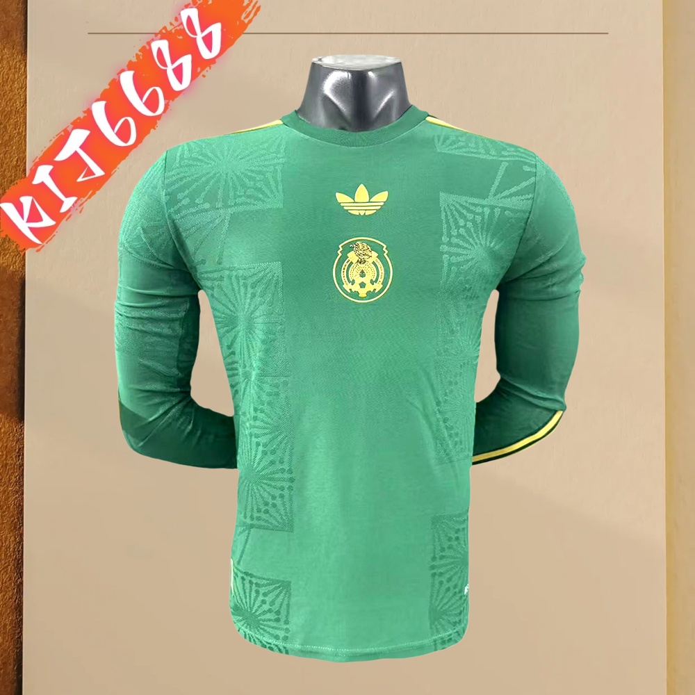2025/2026 Mexico Gold Cup Green Long Sleeve Special Edition Shirt （Player Edition）