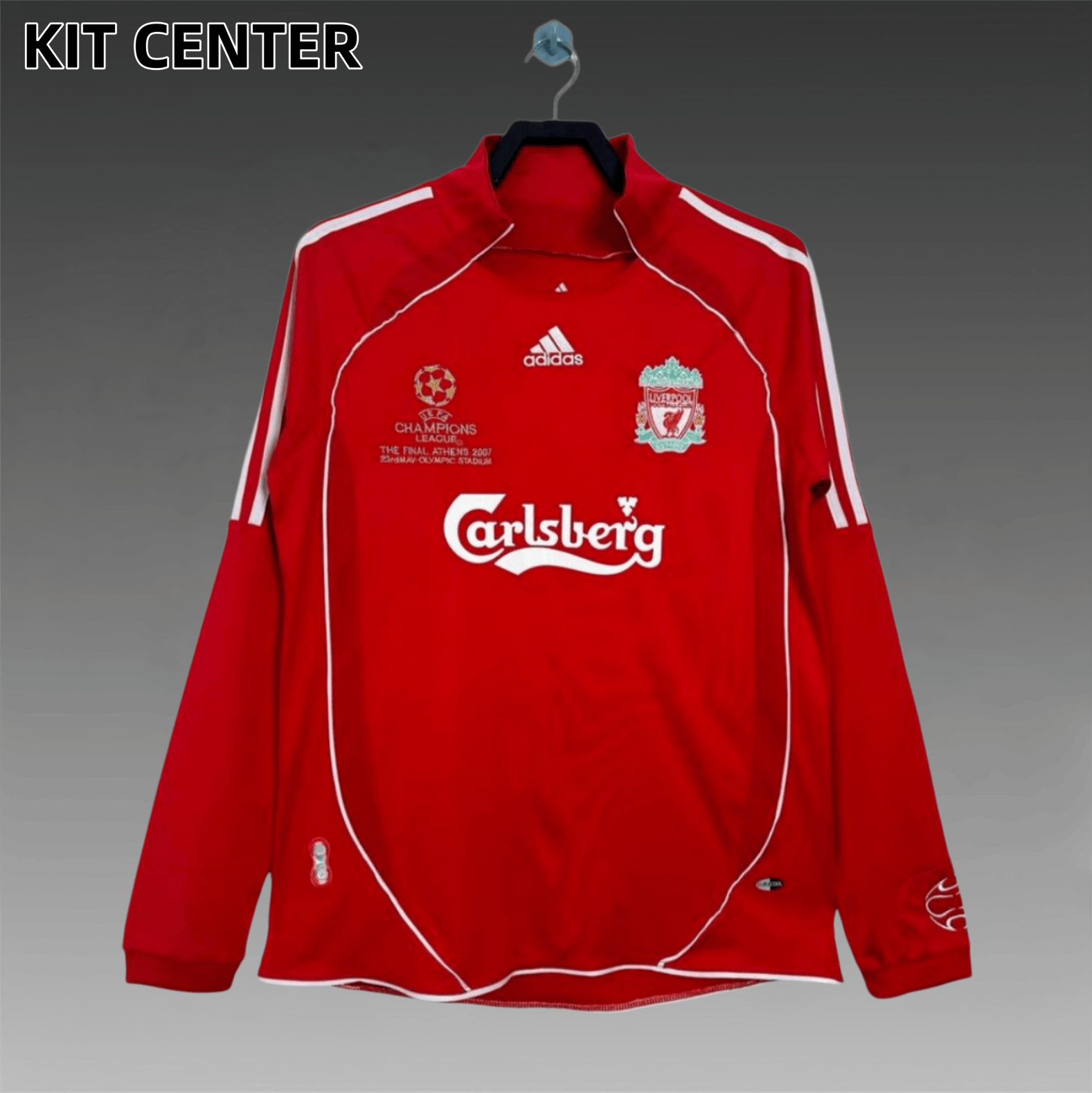 06/07 Liverpool home Retro Champions League version long sleeves Football Shirt