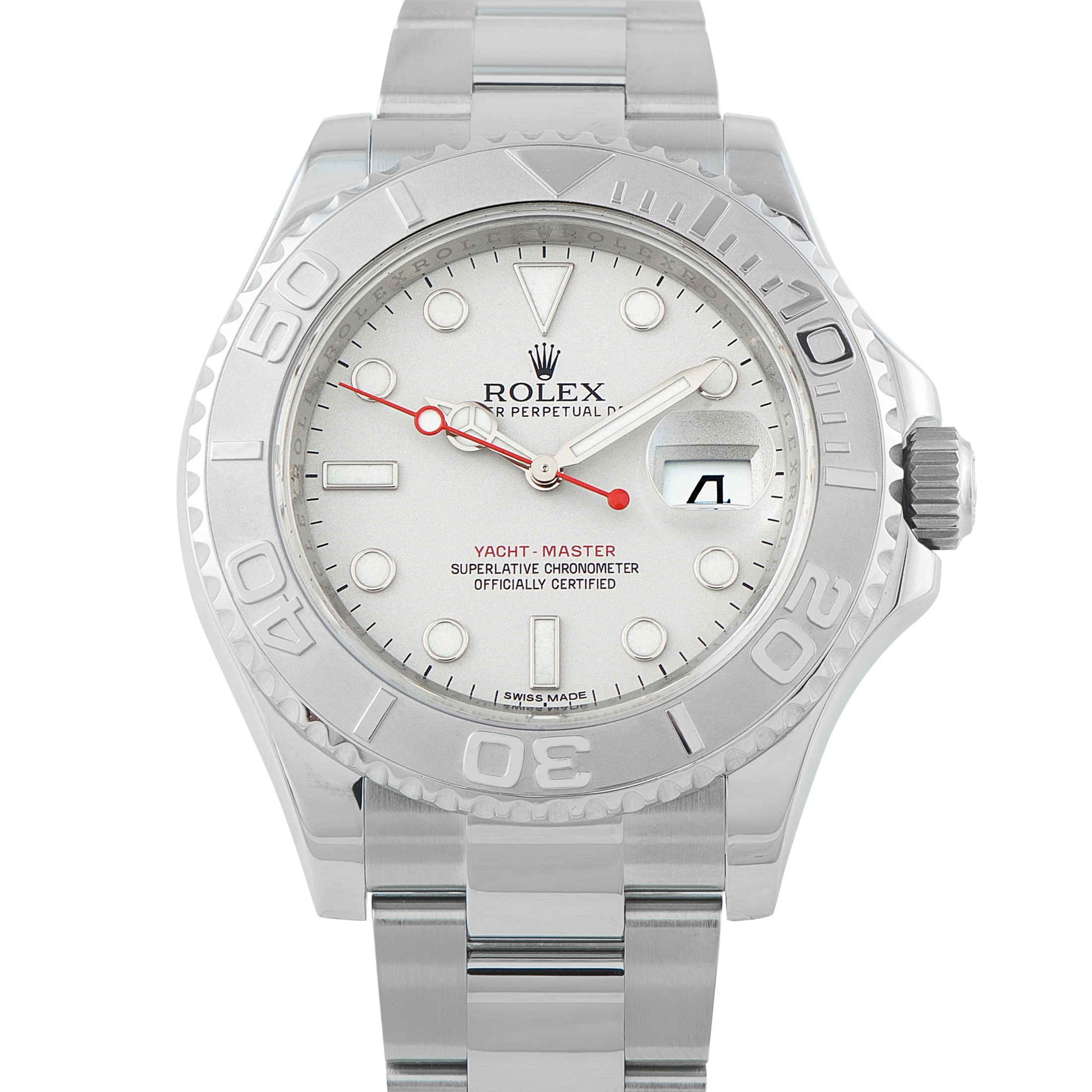 RolexYacht-Master 40 Silver Dial Rolesium Watch 116622