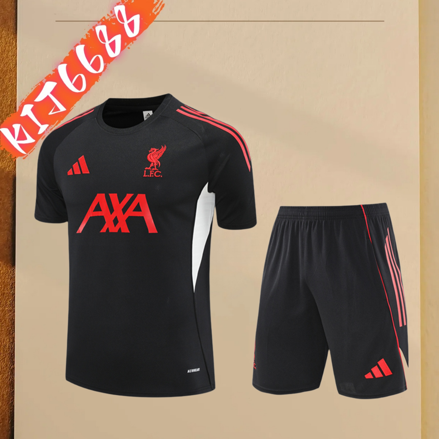 2025/2026 Liverpool Black Adult Short Sleeve Training Wear (Adult Kit)