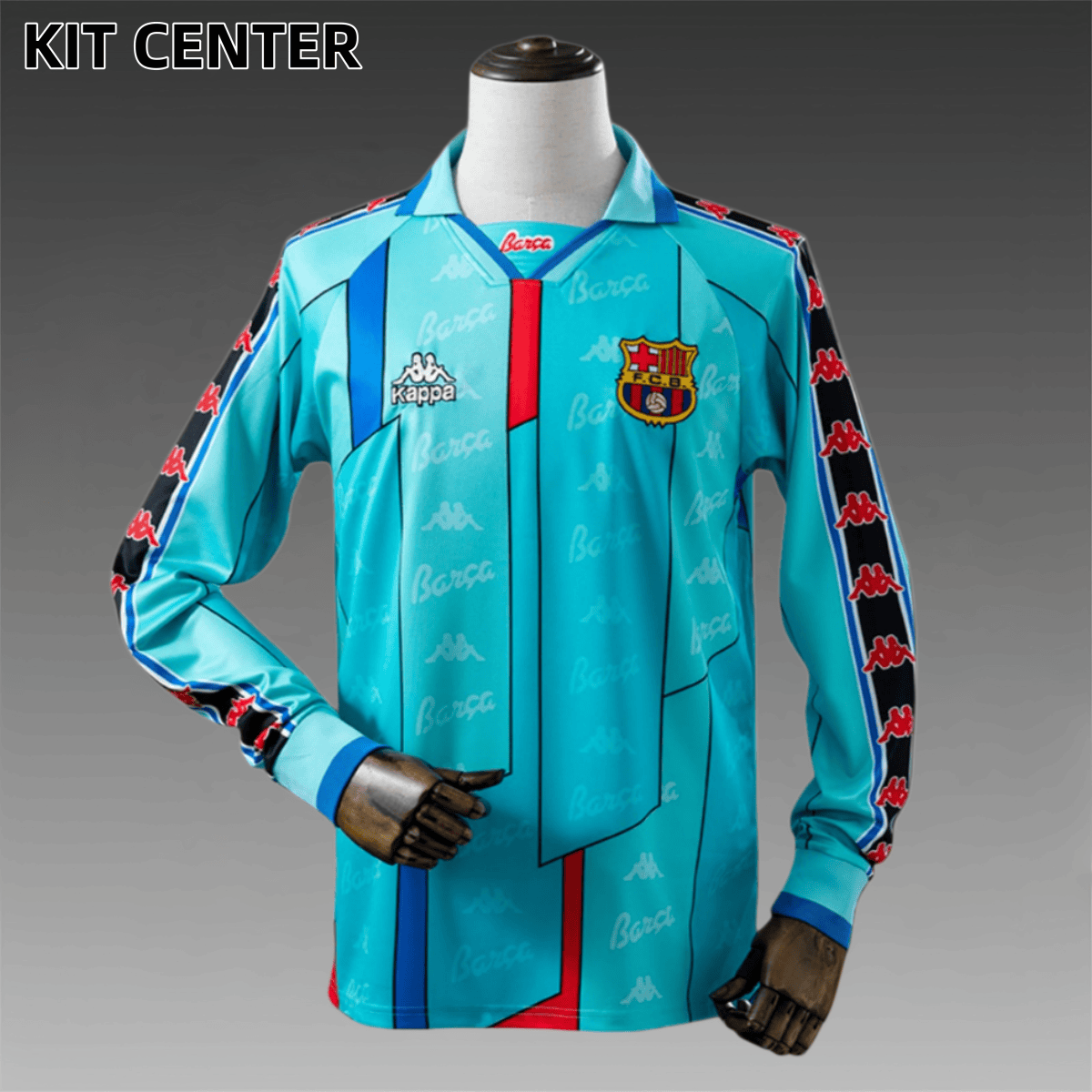 95/97 Barcelona  Away long sleeves Retro Football Shirt