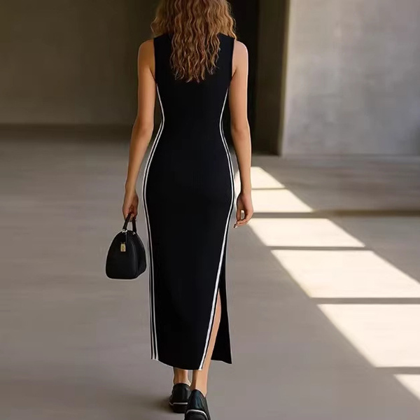 ZIJSPLIT MIDI-JURK