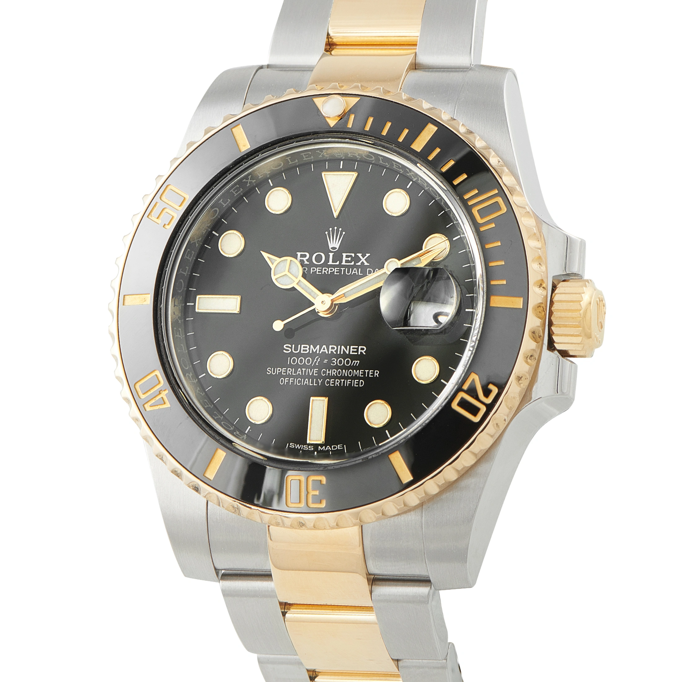 RolexSubmariner Date Yellow Rolesor Watch 116613LN
