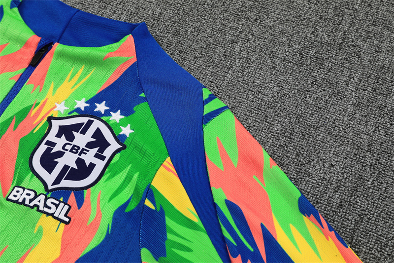 25/26 Brazil turquoise Half Zip Training Kit (Adult Kids Kit)