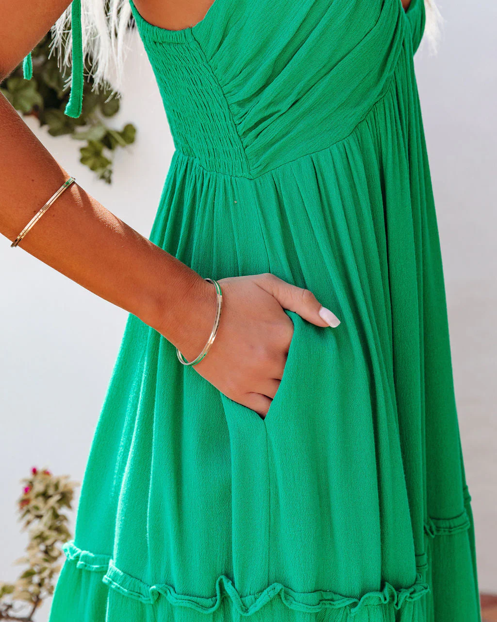 Angelina Pocketed Babydoll Dress