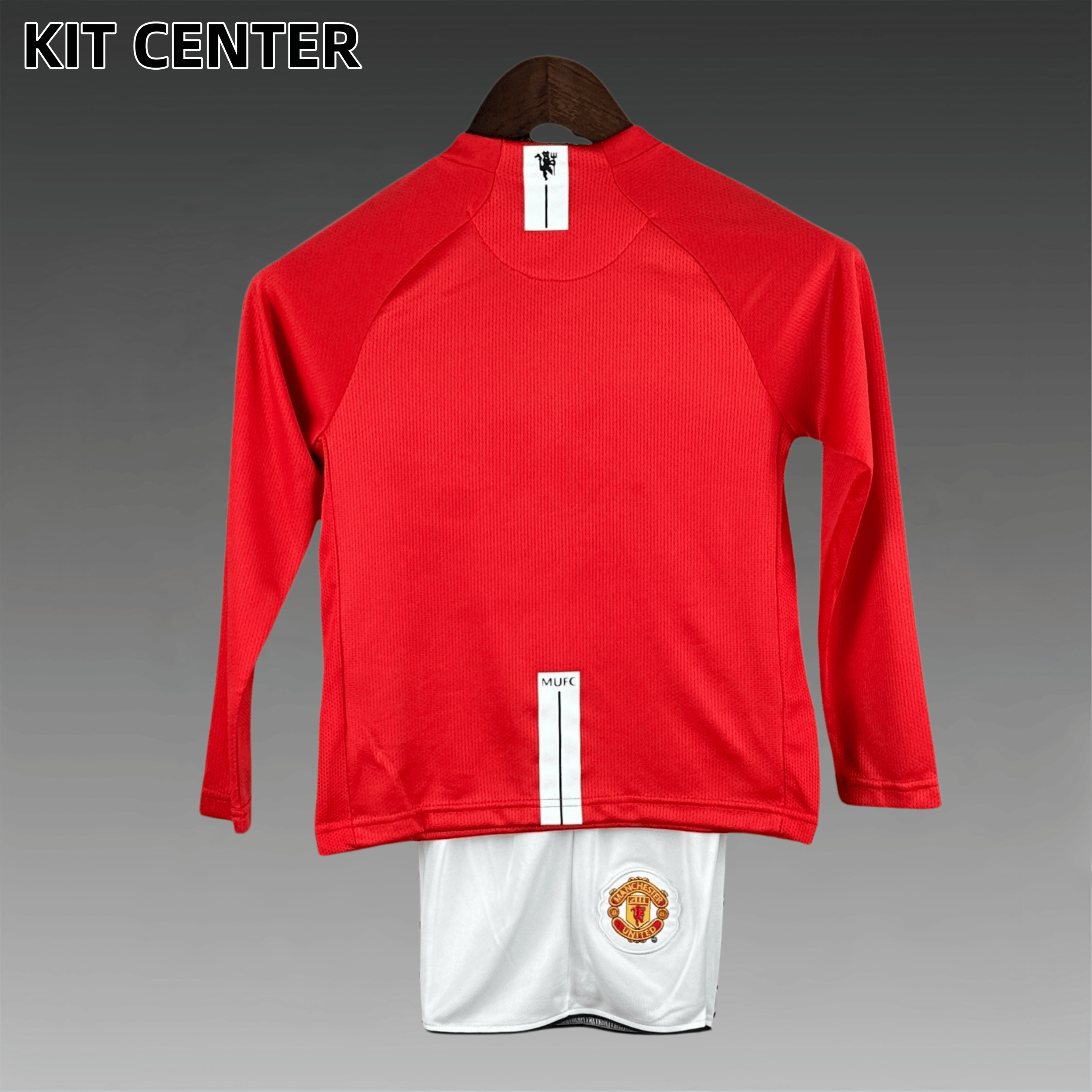 07/08 Manchester United home long sleeves Retro Football Shirt ( Kids Kit )
