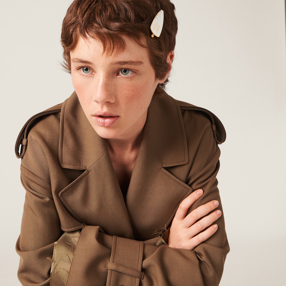 Enameled metal hair clip