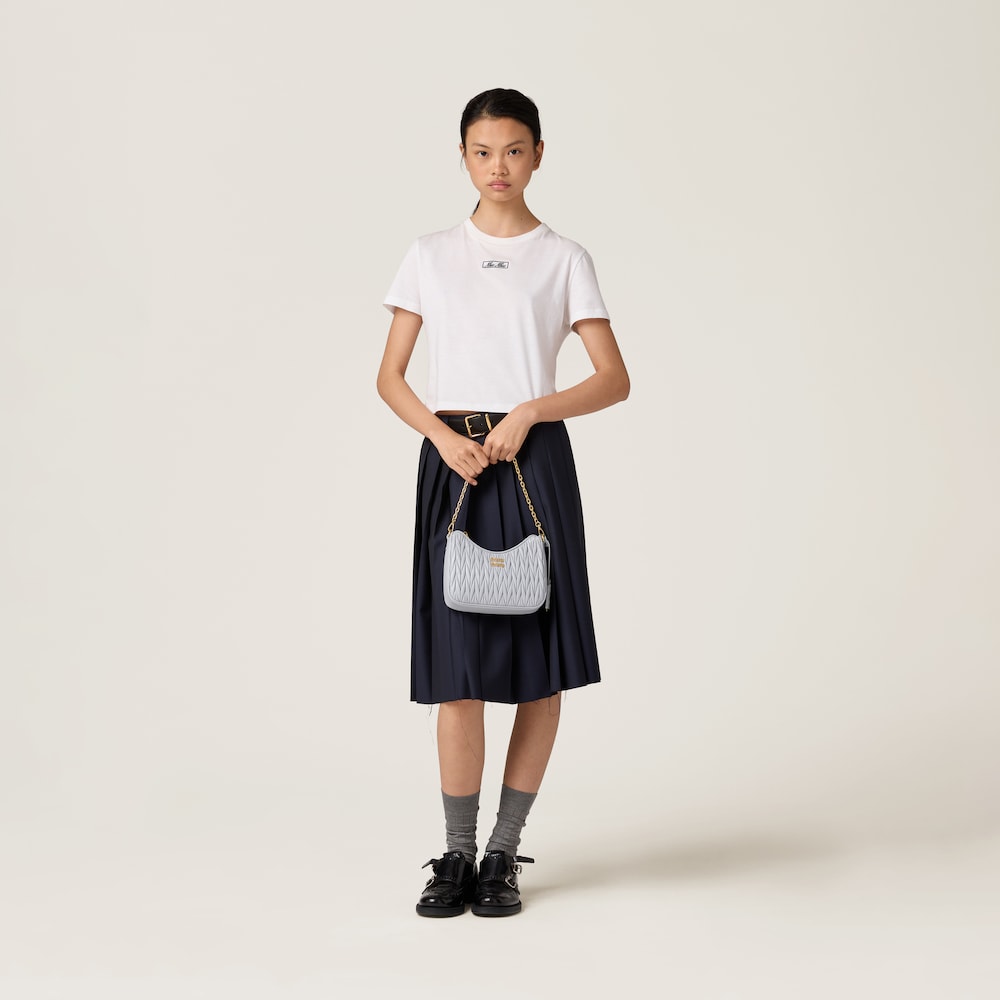 Matelassé nappa leather shoulder bag