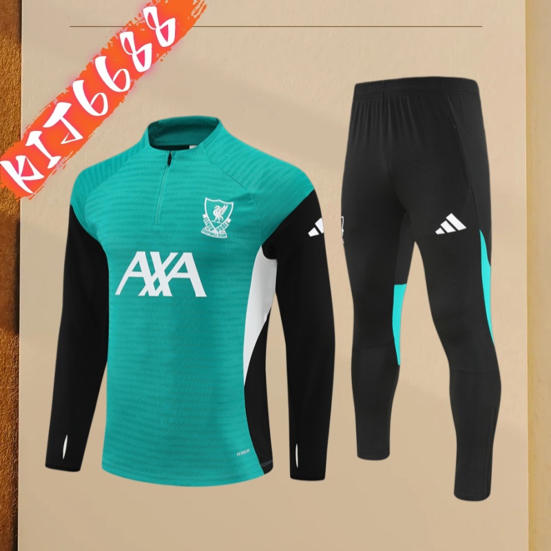 25/26 Liverpool green Half Zip Training Kit (Adult Kids Kit)