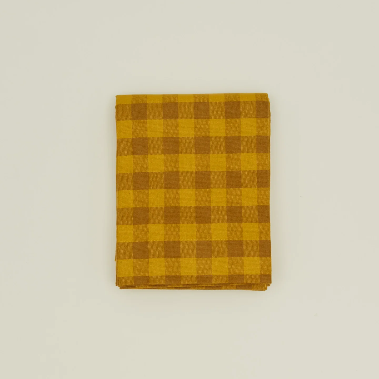 Essential Gingham Shower Curtain - Mustard/Bronze