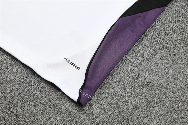 25/26 Manchester United White paired with purpleHalf Zip Training Kit (Adult Kids Kit)