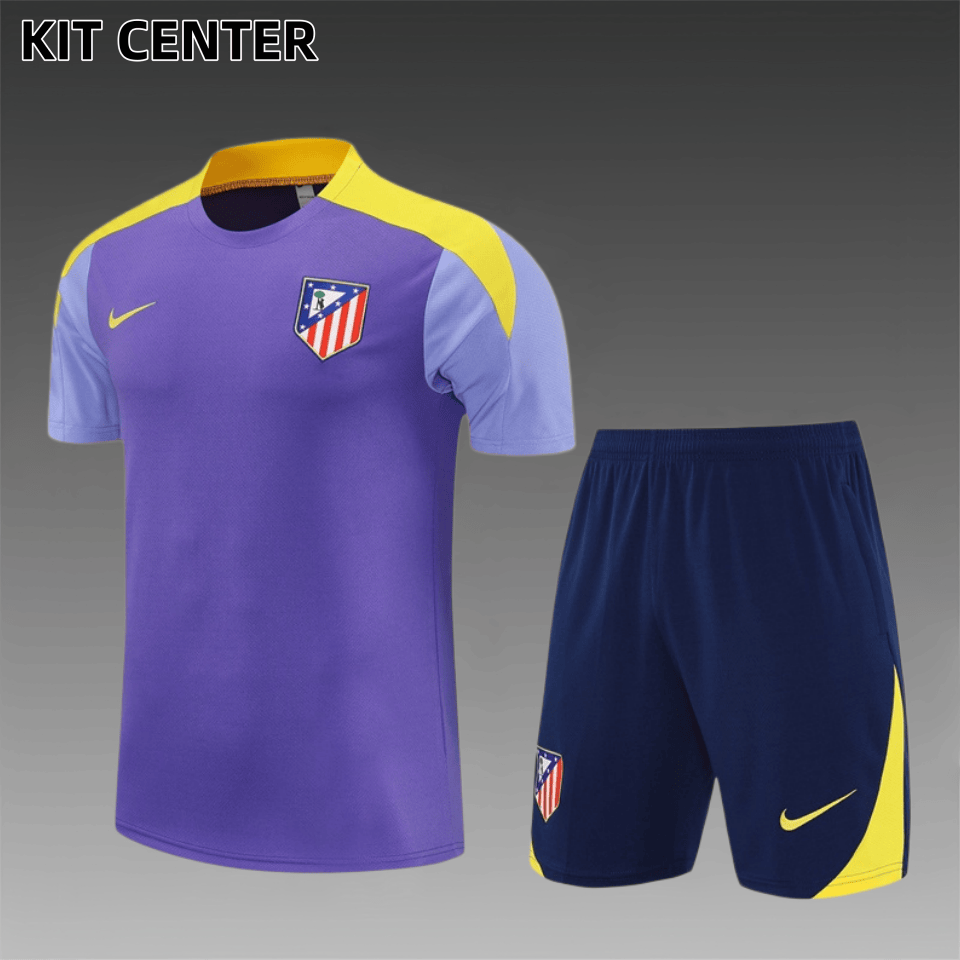 25/26 Atletico Madrid Short Sleeve Training Clothe (adult Kids Kit)