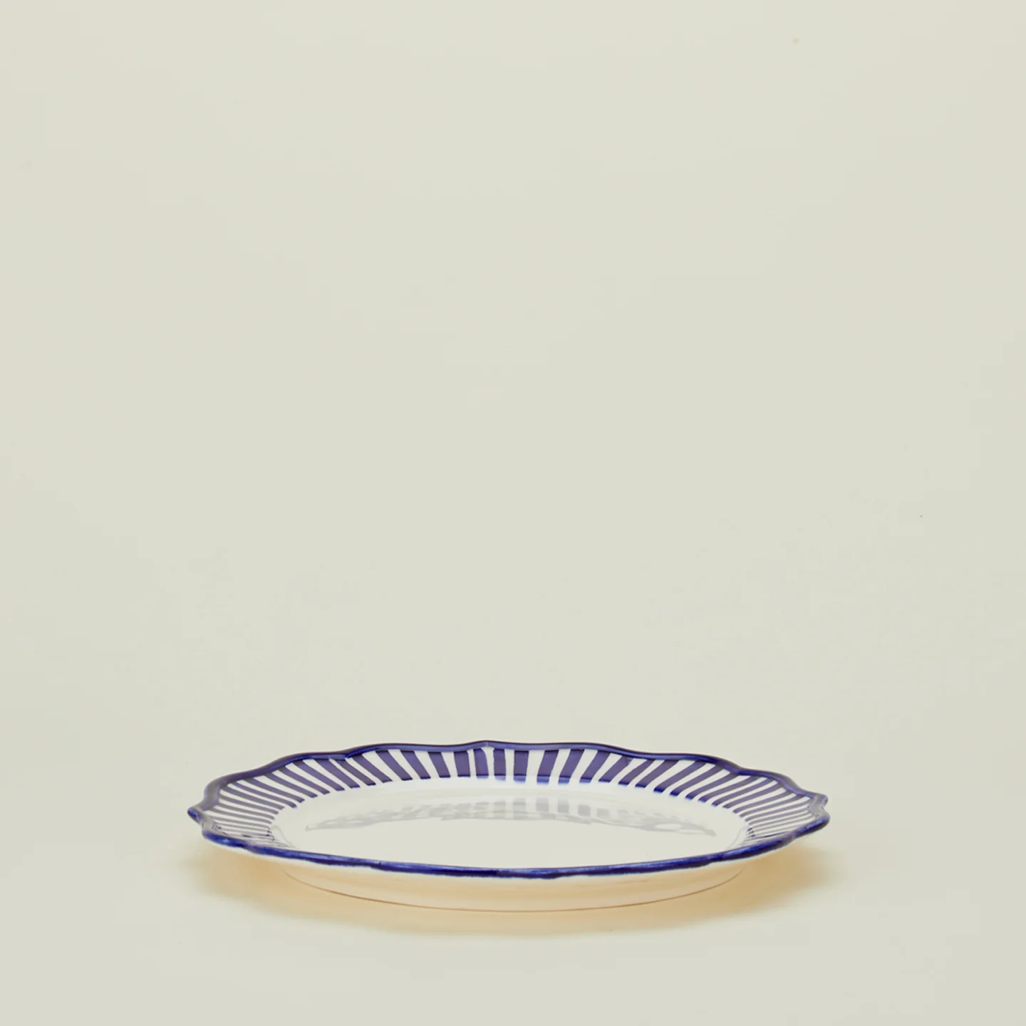 Striped Edge Round Platter