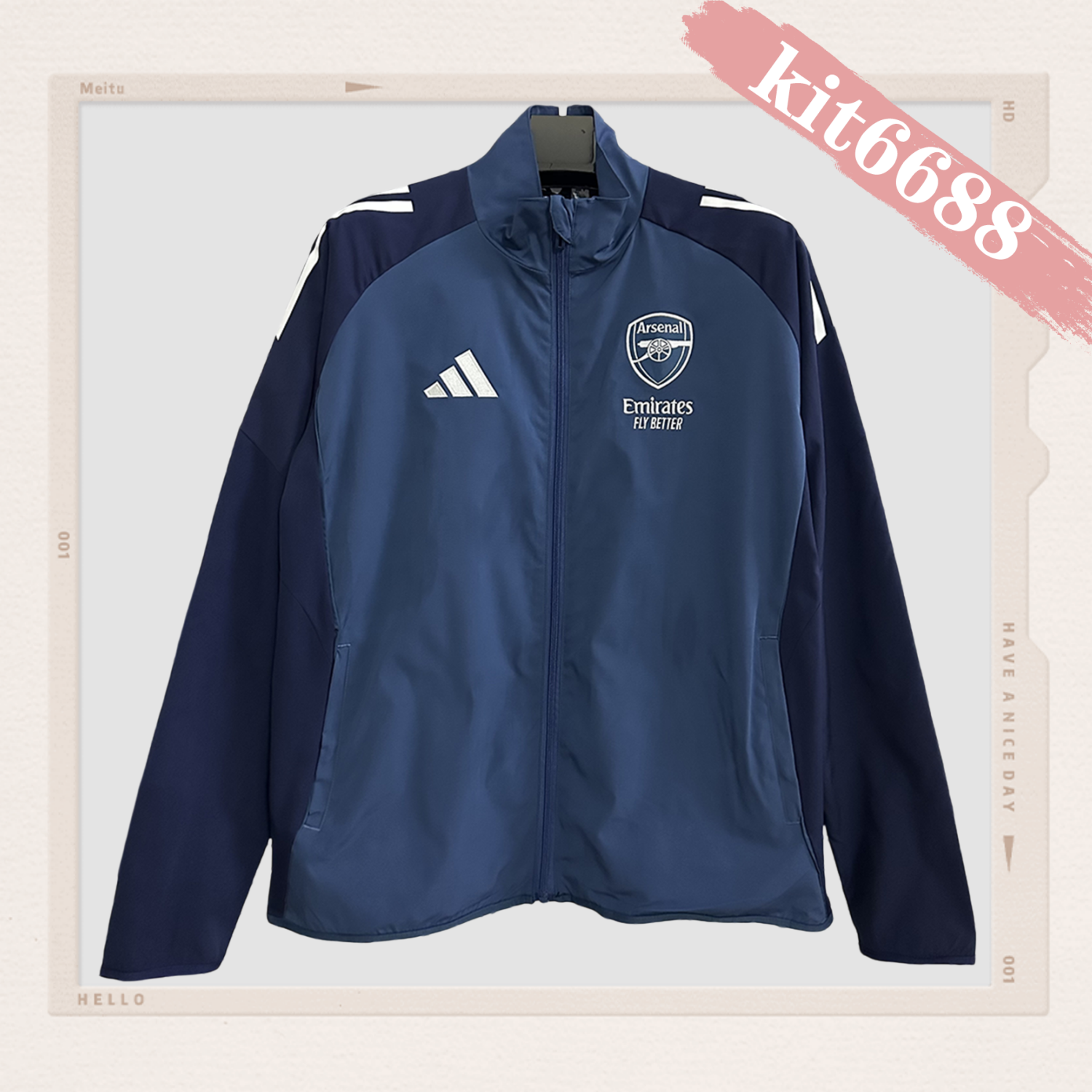 2025/2026 Arsenal Lake Blue Football Windbreaker
