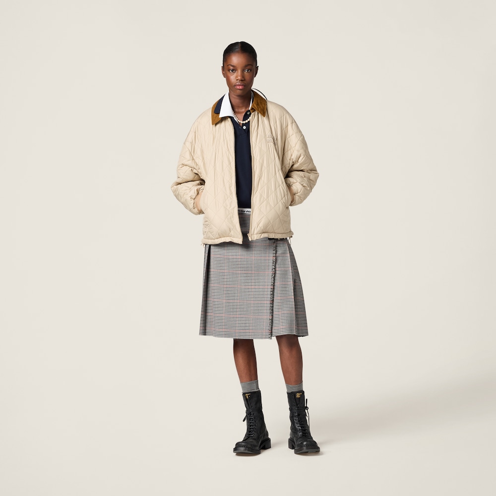 Technical fabric blouson jacket