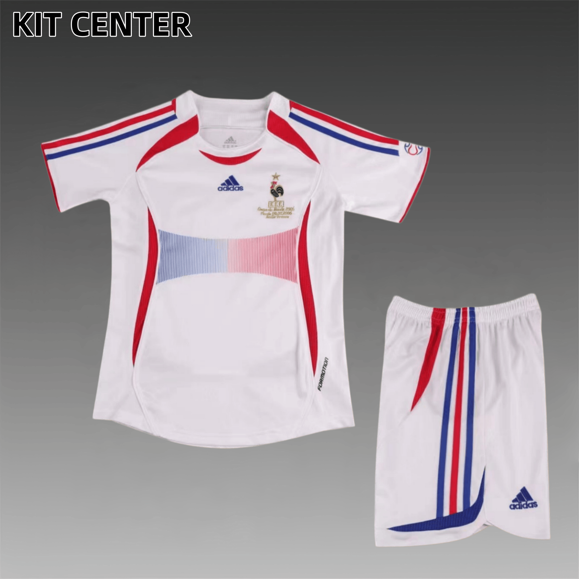 2006 France Away Retro Football Shirt  Kids Kit