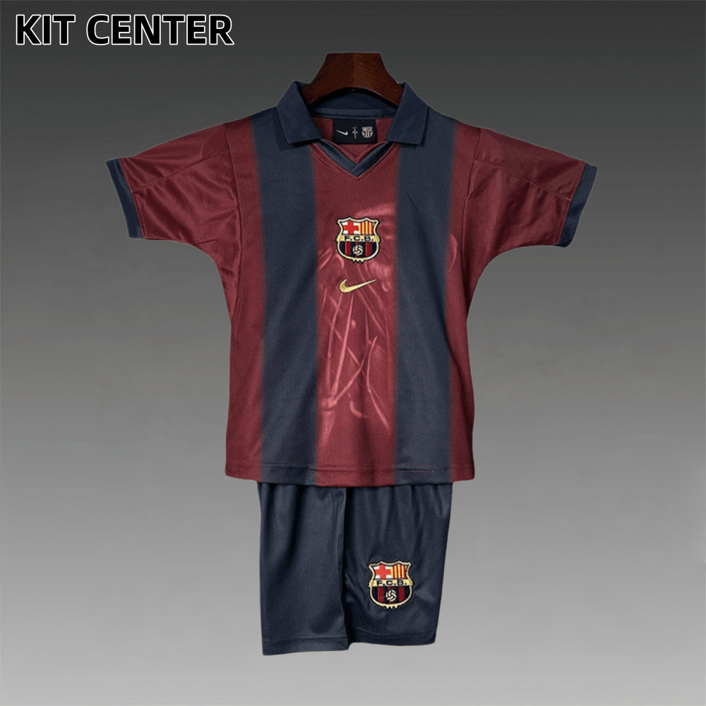 2025/2026 Barcelona Retro Camp Nou Football Shirt (Kids Kit socks)