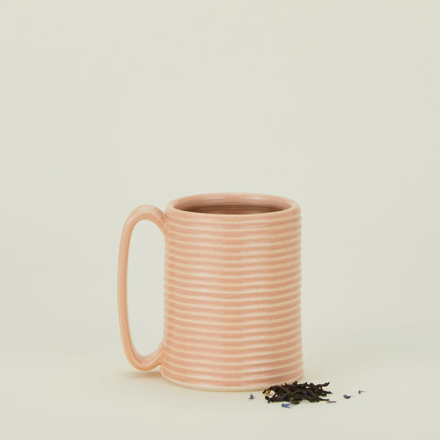 Tall Ribbed Mug - Blush