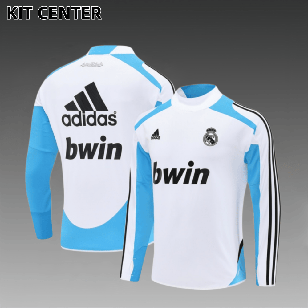 12/13 Real Madrid Retro Training Uniform Long- Sleeve Football Shirt