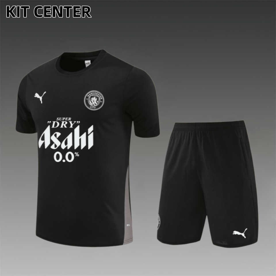 25/26 Manchester City Short sleevedtraining clothes (Adult Kids Kit)