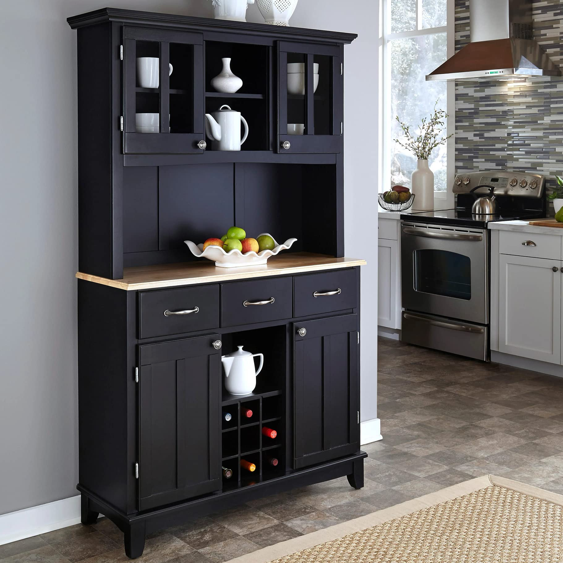 Server sideboards - Buffets - Credenzas, Hutch, Black