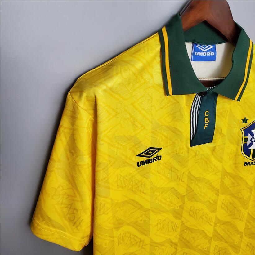 1991/1993 Brazil Home Retro Football Shirt