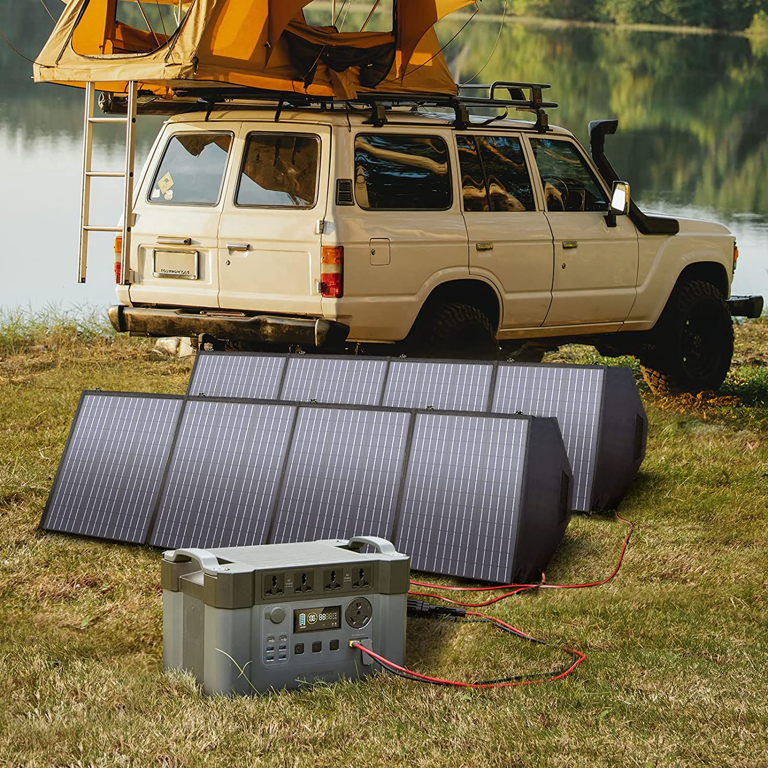 ALLPOWERS MPPT Solar Generator S2000 Pro, 2400W 1500wh Portable Power Station with 2* 200W