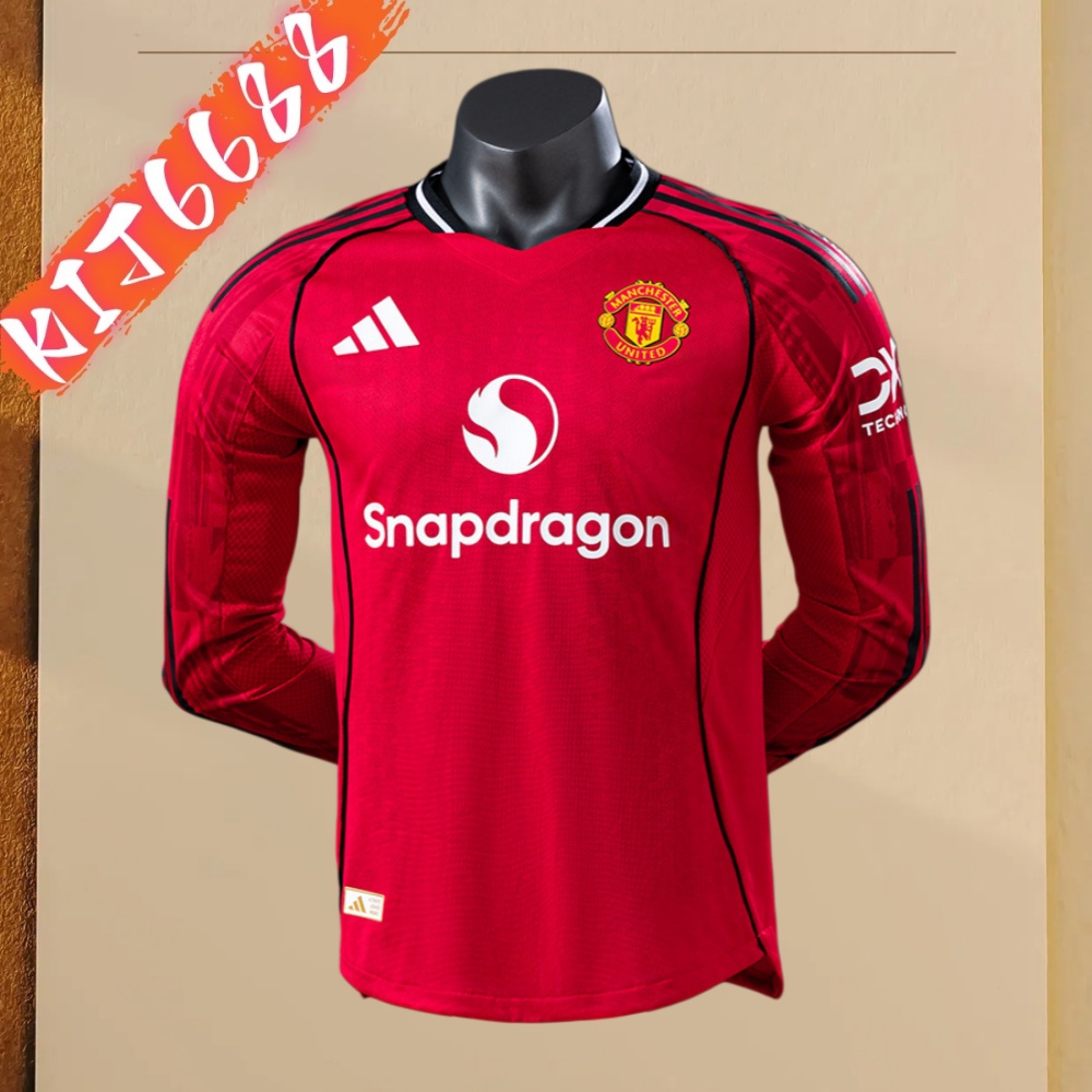 2025 2026 Manchester United home long sleeved jersey ( Player version)
