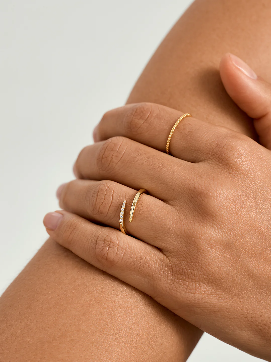 Wrap Crystal Claw Open Ring