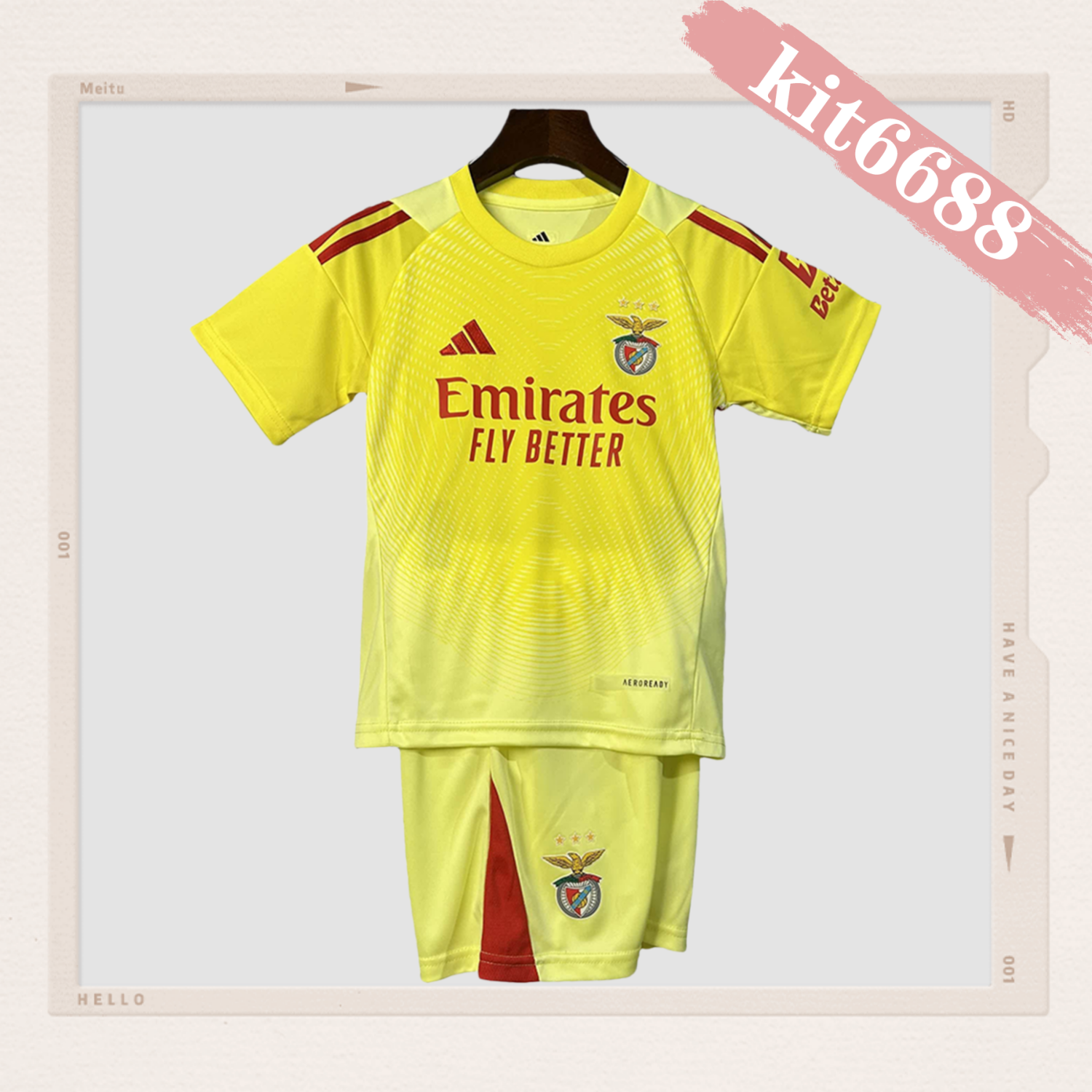 2025/2026 Benfica goalkeeper Football Shirt（Kids Kit socks）