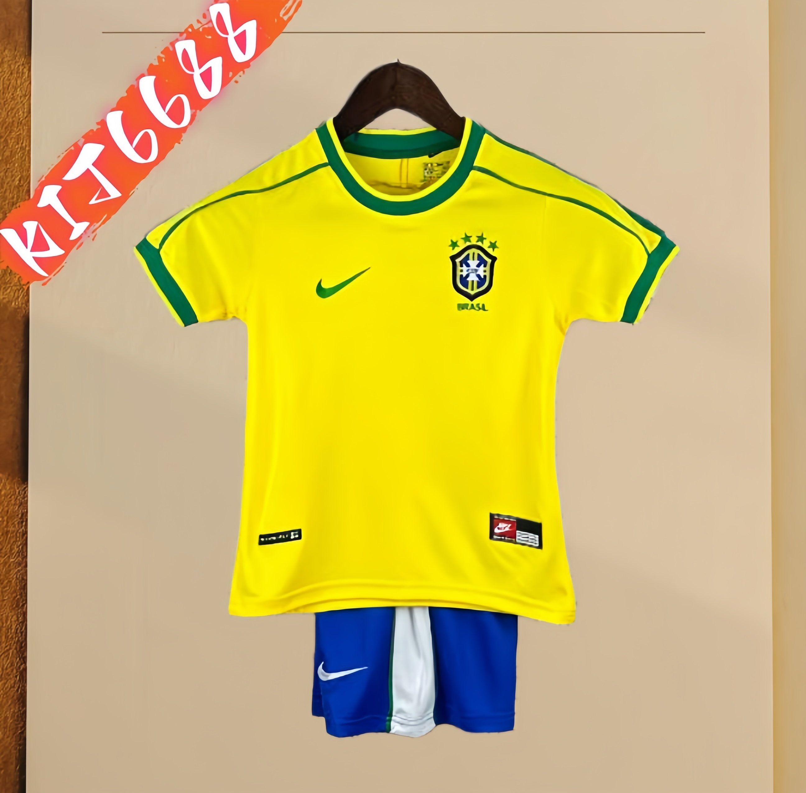 1998 Brazil home Retro Kids Kit