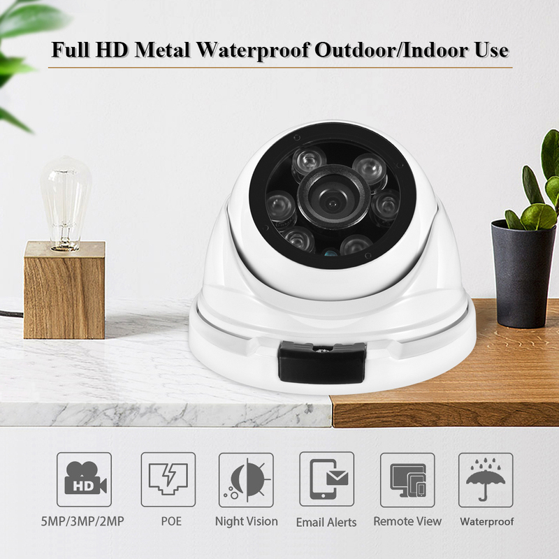 Gadinan IP Camera 8MP 4K 5MP 4MP Super HD Night Vision CCTV P2P Motion Detection Outdoor Dome Home Video Surveillance PoE