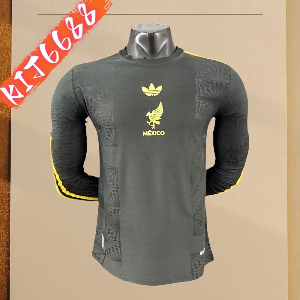 2025/2026 Mexico Gold Cup Black Long Sleeve Special Edition Shirt （Player Edition）