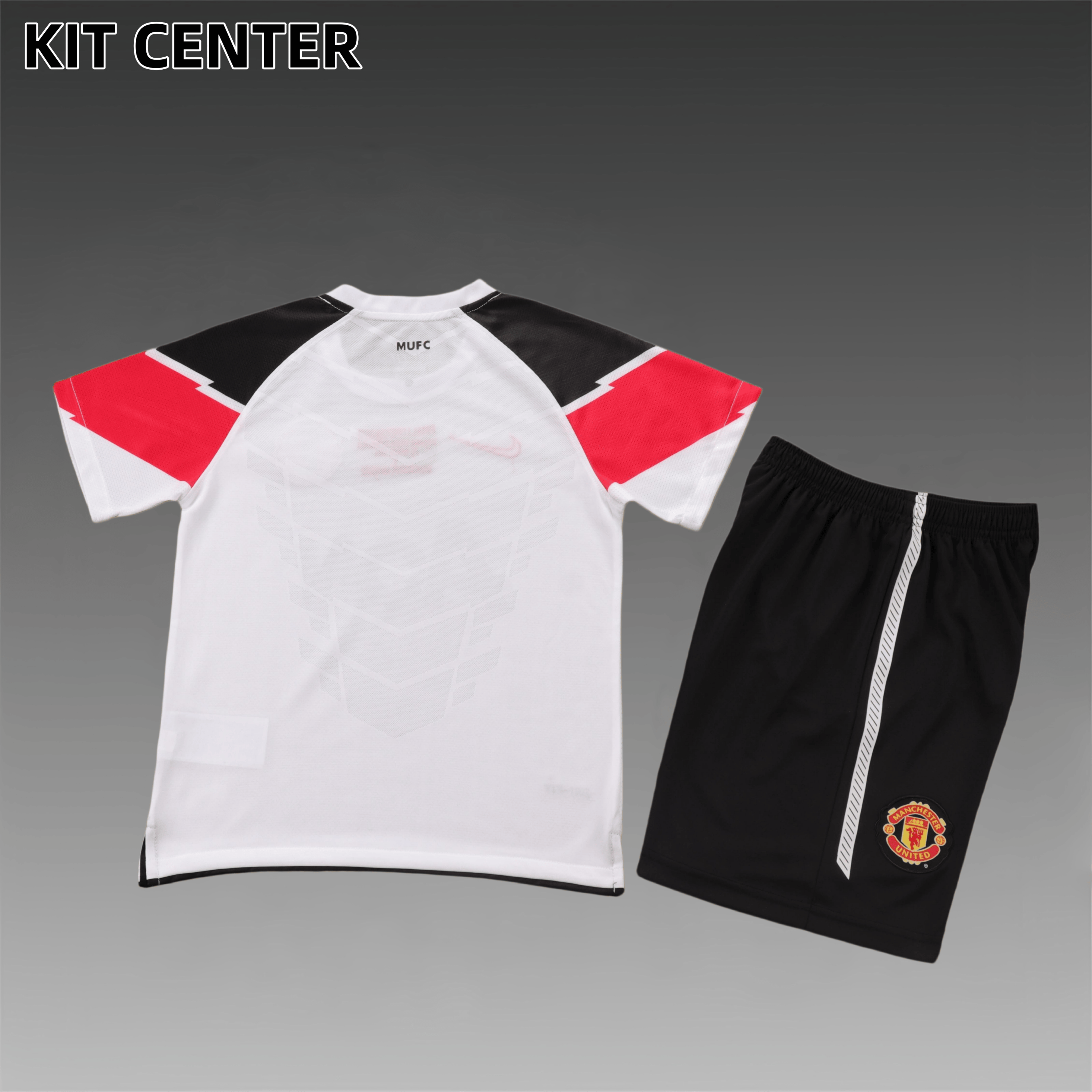 11/12 Manchester United Away Champions League version Retro Football Soccer Kids Kit
