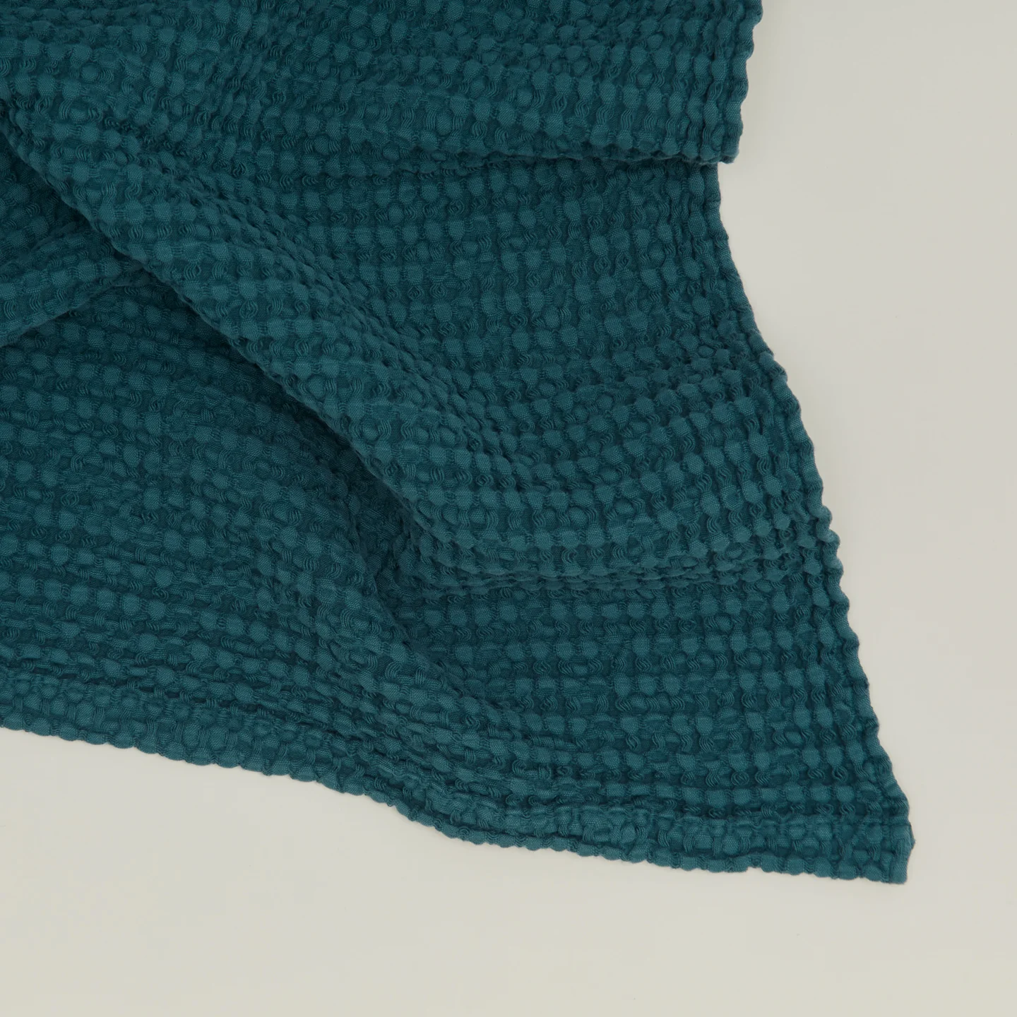 Simple Waffle Towel - Peacock