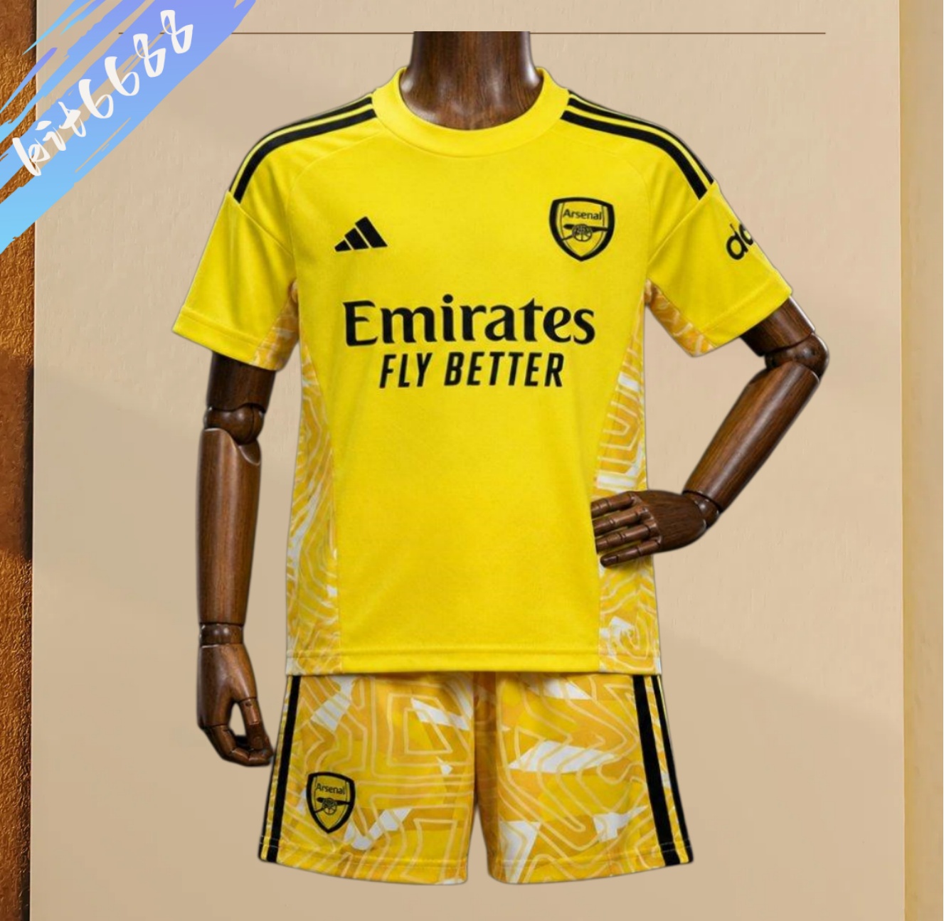 2026/2027 Arsenal Goalkeeper Yellow/White Football Shirt (Adult Kids Kit socks)