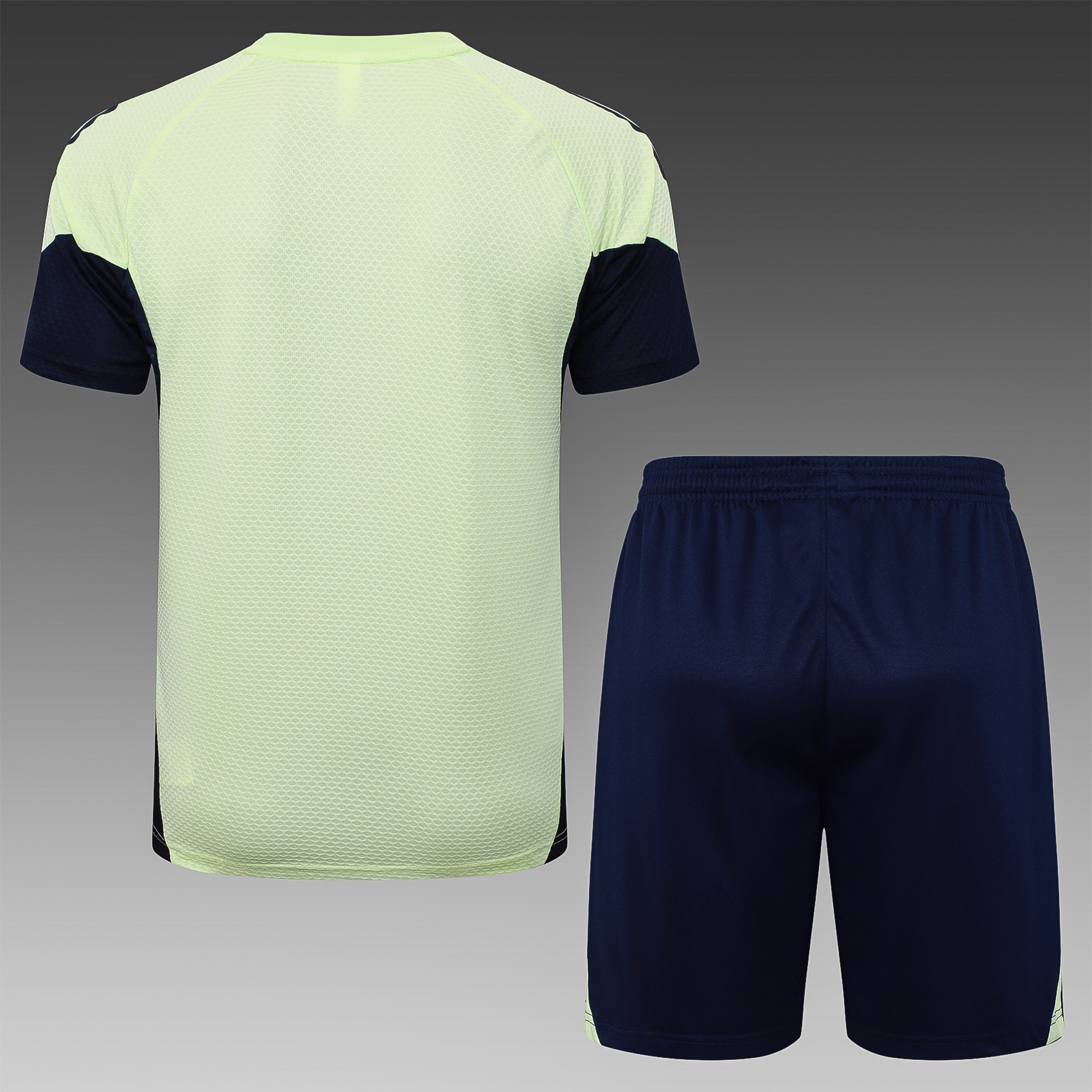 2025/2026 Real Madrid Light Green Adult Short Sleeve Training Suit Set (Adult Kit)