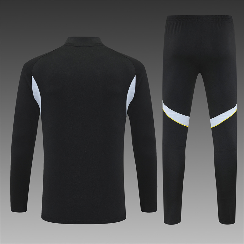 25/26 Real Madrid black Half Zip Training Kit (Adult Kids Kit)