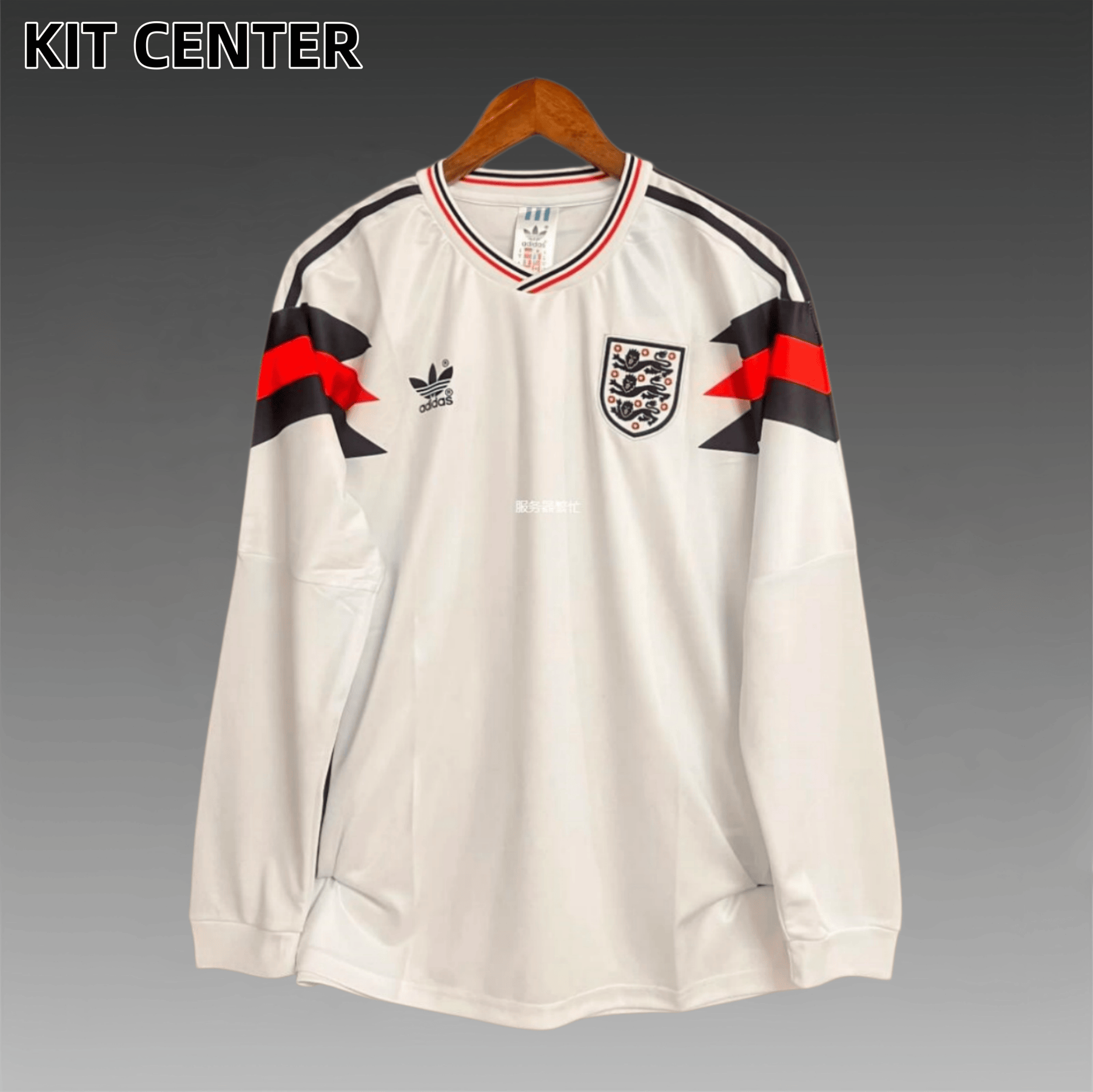 1990 England Home Long Sleeve  Retro Football Soccer jerseys