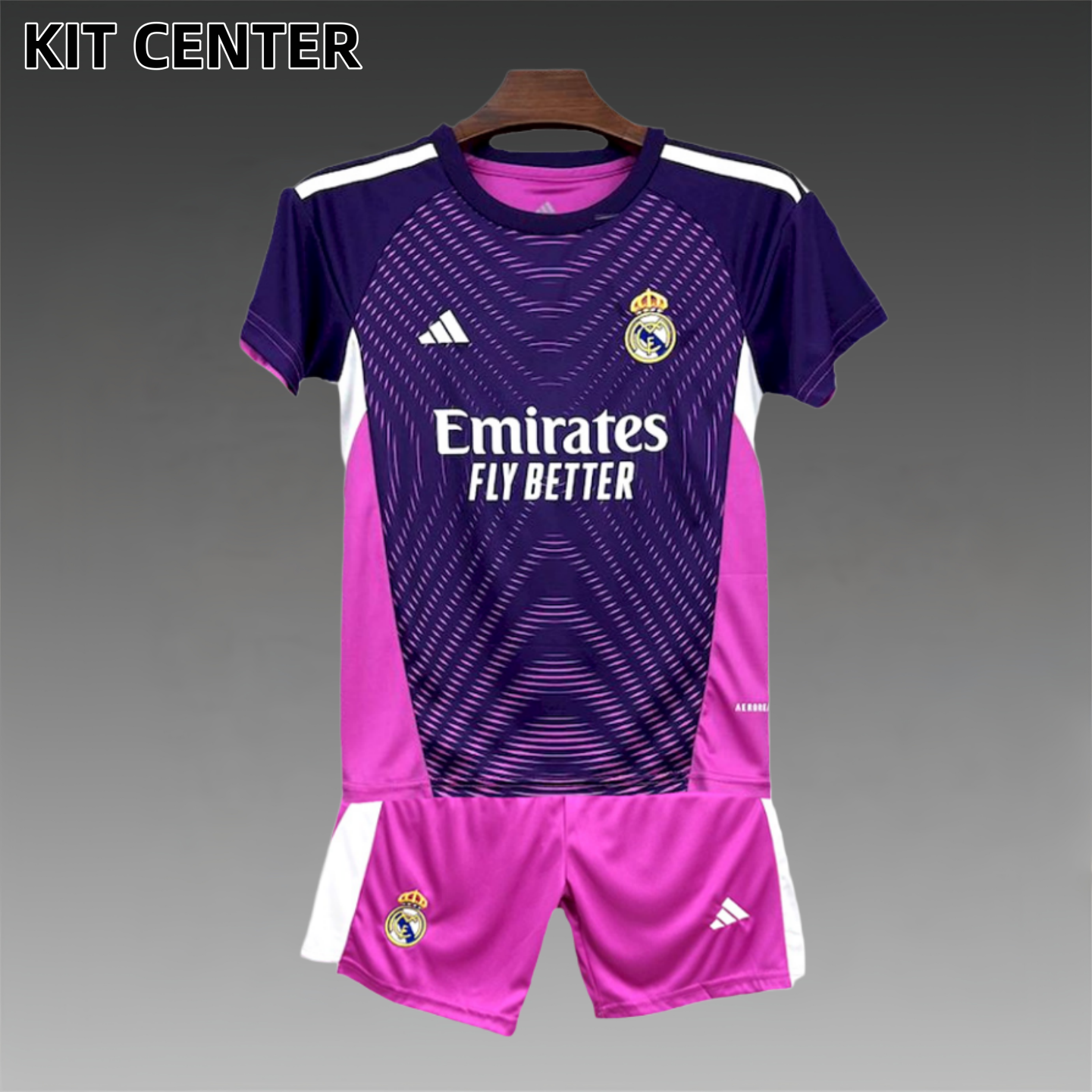 2025/2026 Real Madrid Purple Goalkeeper Football Kids Kit socks