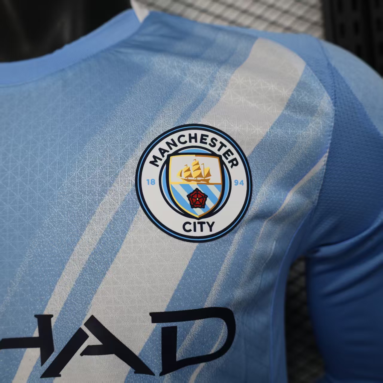 2025/2026 Manchester City FC Home Long Sleeve Football Shirt (Player)