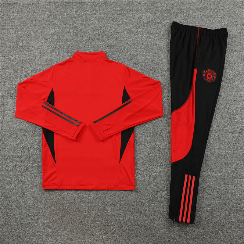 23/24 Manchester United red Half Zip Training Kit (Adult Kids Kit)