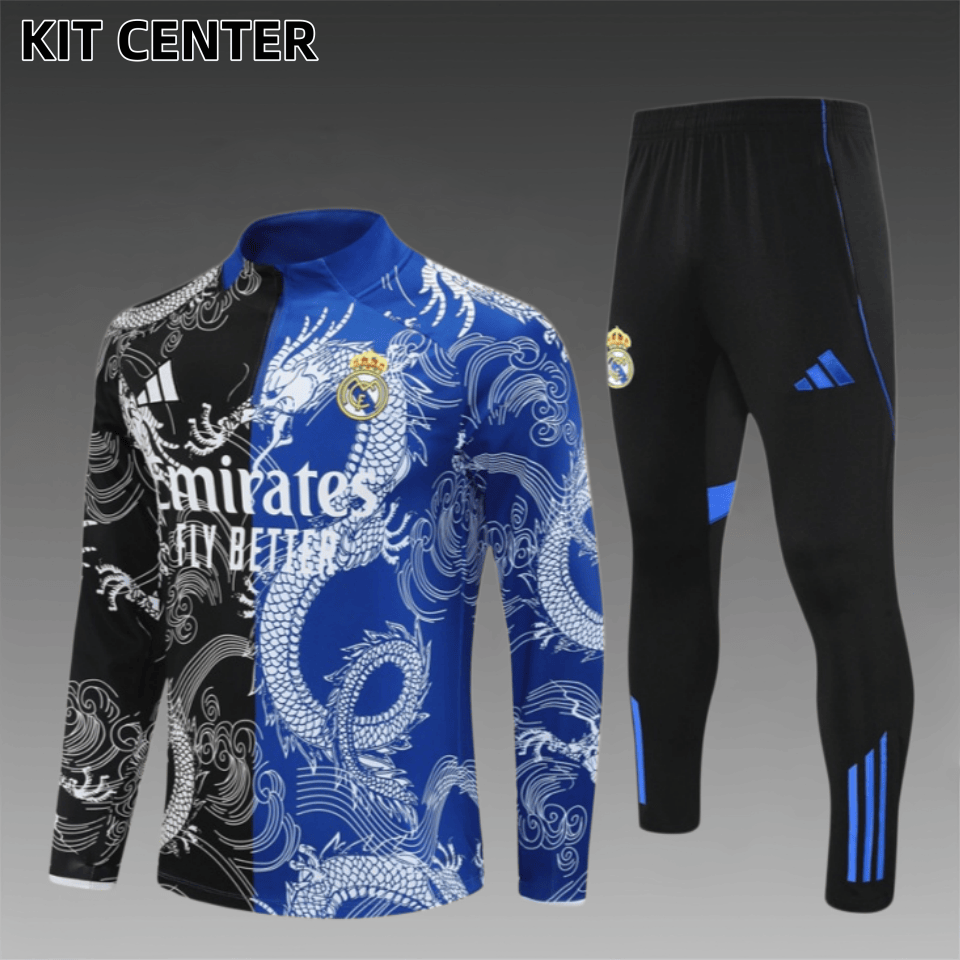 25/26 Real Madrid Hei Lan Half Zip Training Kit (Adult Kids Kit)