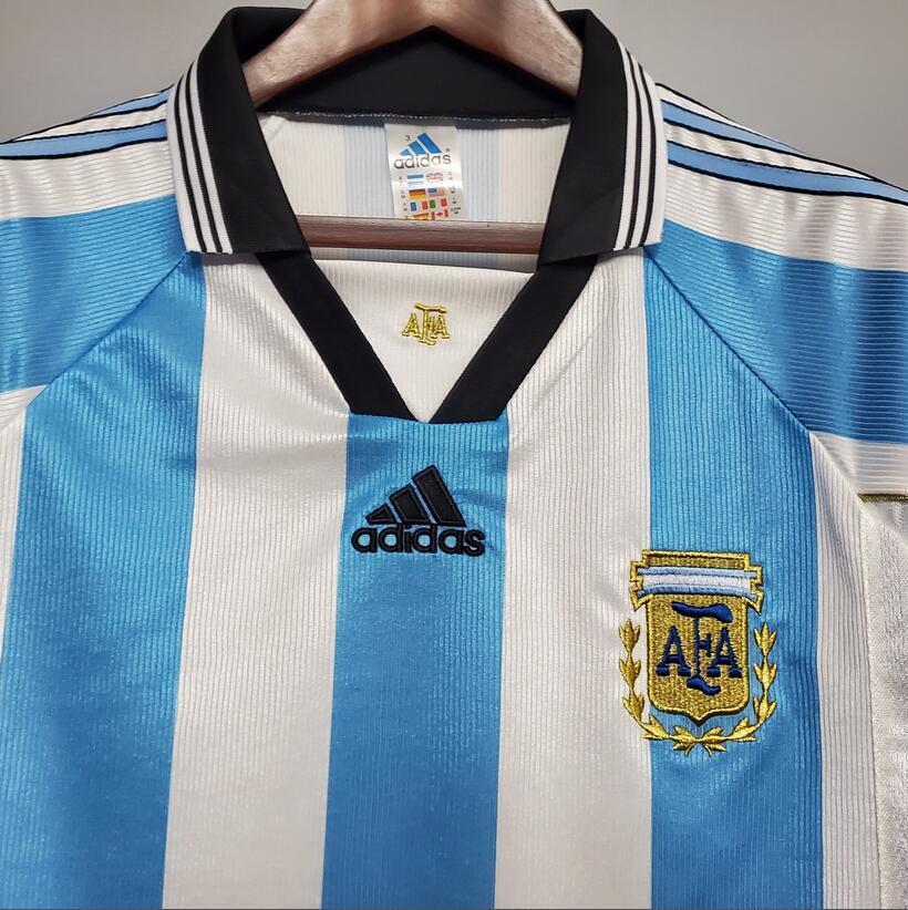 1998 Argentina Home Retro Football Shirt