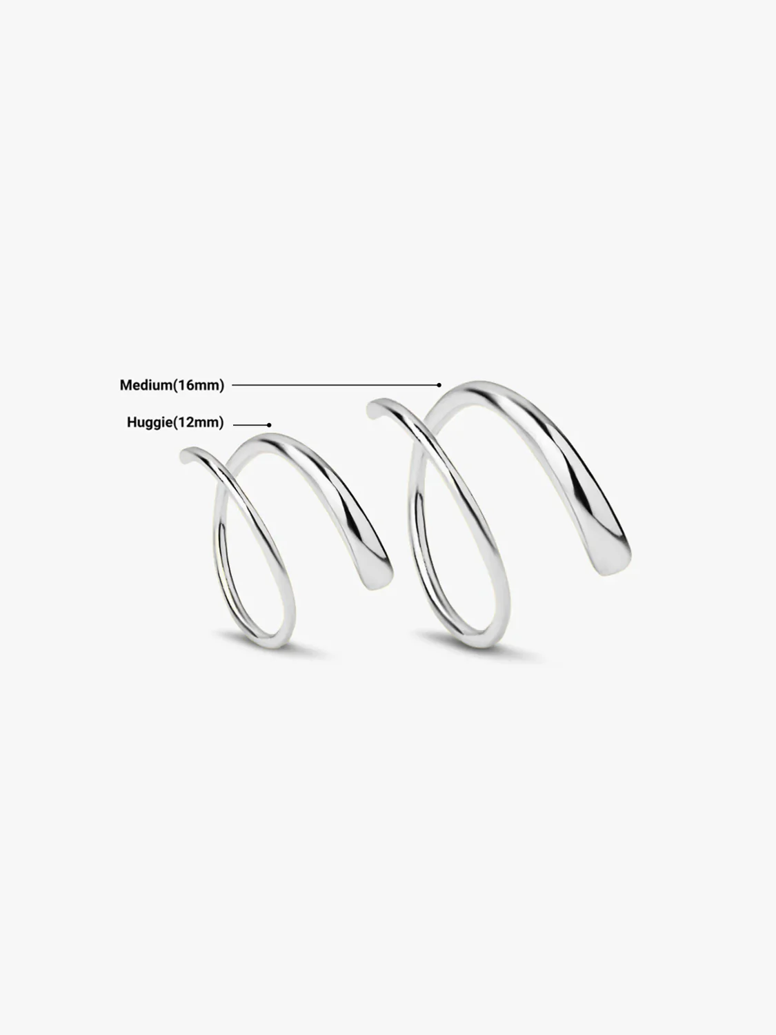 Silver Double Hoops