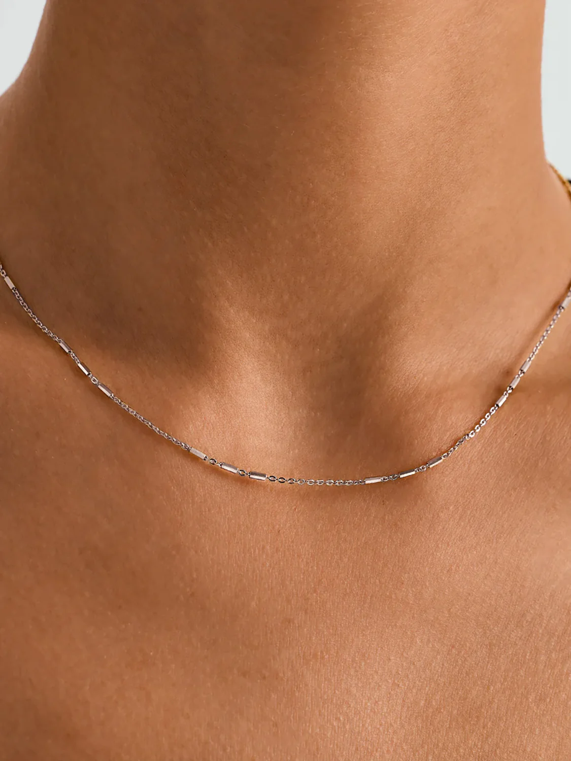 Cylinder Bead Chain Necklace